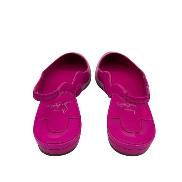NEW Christian Louboutin Hot Chickita Sling Patent Leather Ballet Flats Pink 7.5 - Picture 6 of 15